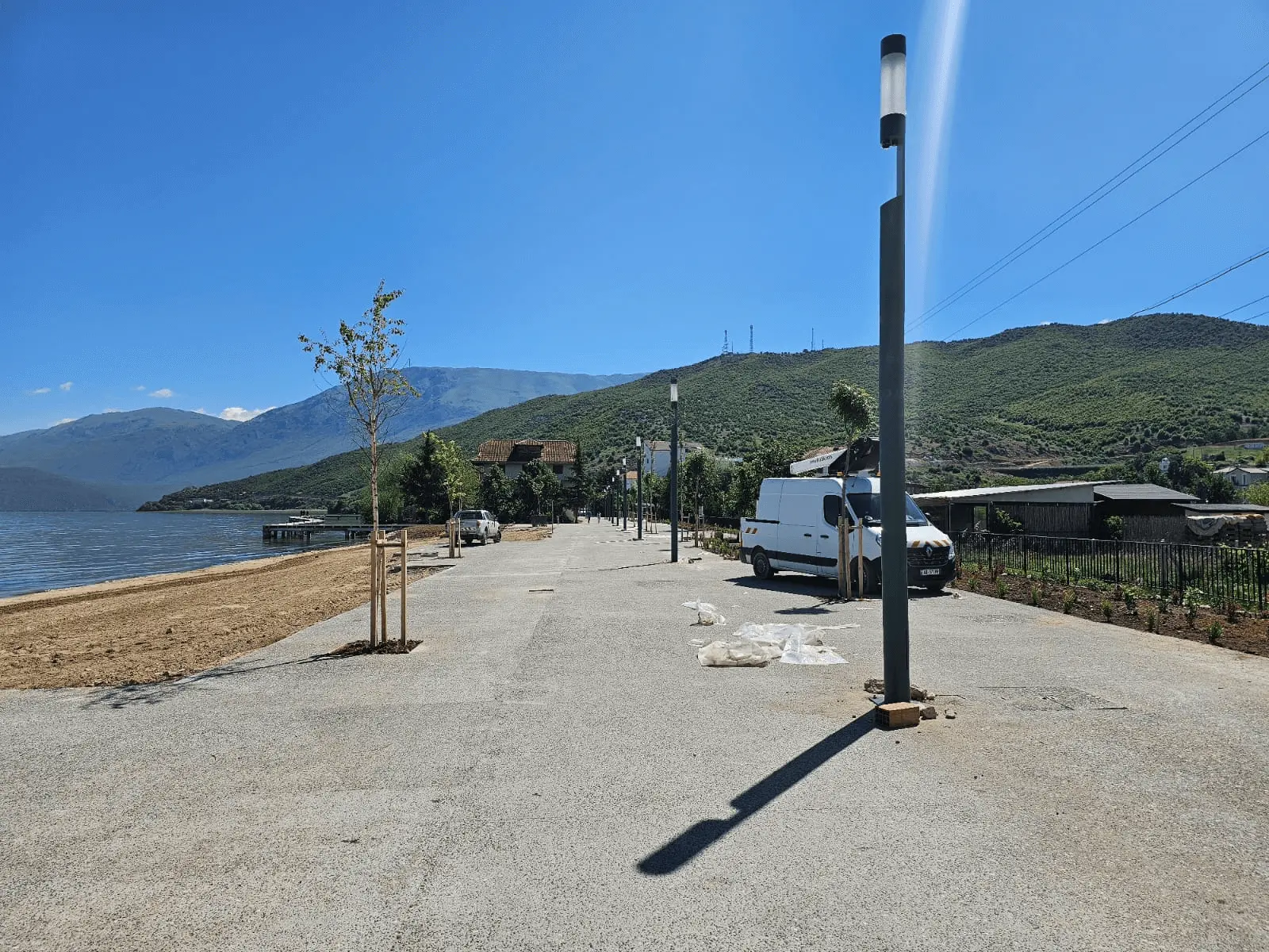 C-Lux Smart pole CSP01 landing in a town of in Europe.